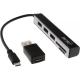 HUB USB InLine 1x SD 1x microSD  + 3x USB-A 2.0 (66775C) 1