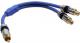 Kabel InLine RCA (Cinch) - RCA (Cinch) x2 0.25m niebieski (89924P) 1