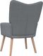 vidaXL Fotel, 62 x 68,5 x 96 cm, jasnoszary, obity tkaniną 4