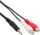 Kabel InLine Jack 3.5mm - RCA (Cinch) x2 5m czarny (89941D) 1