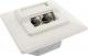 InLine Cat.5e Gniazdo podtynkowe, 2x RJ45, biały RAL9010 (74302) 1