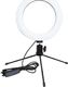 Lampa pierścieniowa Aptel  LED USB + Tripod barwa światła biała ZD67B 1