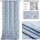 AmeliaHome CURT/AH/VELVET/SILVERLEAVES/BLUE/140X245 1