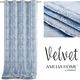 AmeliaHome CURT/AH/VELVET/SILVERLEAVES/BLUE/140X245 1