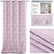 AmeliaHome CURT/AH/VELVET/SILVERLEAVES/POWDERPINK/140X245 1