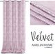AmeliaHome CURT/AH/VELVET/SILVERLEAVES/POWDERPINK/140X245 1