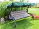 Hobbygarden PODUSZKA NA HUŚTAWKĘ OGRODOWĄ - ANIA 150 cm - BRĄZ KRATKA 3