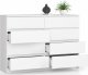 Nore Komoda NORE K140 su 8-iais stalčiais, balta 2