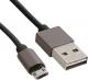 Kabel USB Platinet USB-A - microUSB 1 m Czarny (PUCRP1B) 1