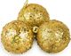 Dekoracja świąteczna Art-Pol Bombki choinkowe złote 3 szt wzór 2 1