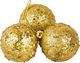 Dekoracja świąteczna Art-Pol Bombki choinkowe złote 3 szt wzór 2 3