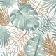 DUTCH WALLCOVERIN DUTCH WALLCOVERINGS Tapeta w liście monstery, zielona 1