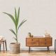 DUTCH WALLCOVERIN DUTCH WALLCOVERINGS Tapeta z motywem tkaniny, kremowa 1