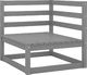 vidaXL 2-osobowa sofa ogrodowa, szara, lite drewno sosnowe 2
