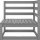 vidaXL 2-osobowa sofa ogrodowa, szara, lite drewno sosnowe 3