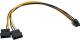 InLine Molex x2 - PCIe 6-pin, 0.3m, Żółty (26628) 1