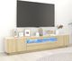 vidaXL Szafka TV z oświetleniem LED, dąb sonoma, 200x35x40 cm 1