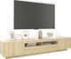 vidaXL Szafka TV z oświetleniem LED, dąb sonoma, 200x35x40 cm 6