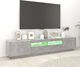 vidaXL Szafka pod TV z oświetleniem LED, szarość betonu, 200x35x40 cm 4