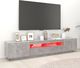 vidaXL Szafka pod TV z oświetleniem LED, szarość betonu, 200x35x40 cm 5