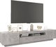 vidaXL Szafka pod TV z oświetleniem LED, szarość betonu, 200x35x40 cm 6