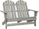 vidaXL 2-osobowe krzesło ogrodowe Adirondack, jodłowe, szare 1