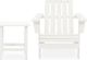 vidaXL Krzesło ogrodowe Adirondack ze stolikiem, jodłowe, białe 2
