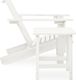 vidaXL Krzesło ogrodowe Adirondack ze stolikiem, jodłowe, białe 3