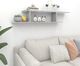 vidaXL Wisząca szafka pod TV, szarość betonu, 125x18x23 cm, płyta 2