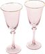 Pepco Komplet dwóch kieliszków do wina Różowy 3