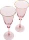 Pepco Komplet dwóch kieliszków do wina Różowy 4