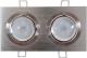 Abilite OPRAWKA+ŻARÓWKA PODWÓJNA SREBRNA KWADRAT ABILITE GU10 B.CIEPŁY kąt św. 120Â° 230V/9,6W (5901583547386) 1