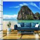 Artgeist Fototapeta - Egzotyczny krajobraz - plaża Railay, Tajlandia : Kolor - biały, Rozmiar - 200 x 154 1