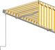 vidaXL Automatycznie zwijana markiza z zasłoną, 3x2,5 m, żółto-biała 4