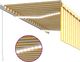 vidaXL Ręcznie zwijana markiza z zasłoną i LED, 3,5x2,5 m, żółto-biała 3