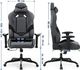 Fotel Songmics RACINGCHAIR szary (RCG13G) 6