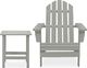 vidaXL Krzesło ogrodowe Adirondack ze stolikiem, drewno jodłowe, szare 2