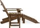 vidaXL Krzesło ogrodowe Adirondack z podnóżkiem i stolikiem, jodłowe 3