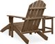vidaXL Krzesło ogrodowe Adirondack z podnóżkiem i stolikiem, jodłowe 4