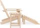 vidaXL Krzesło ogrodowe Adirondack z podnóżkiem i stolikiem, jodłowe 3