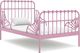 vidaXL Przedłużana rama łóżka, różowa, metalowa, 80x130/200 cm 1