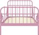 vidaXL Przedłużana rama łóżka, różowa, metalowa, 80x130/200 cm 4