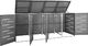 vidaXL Osłona na 4 kosze na śmieci, 276,5x77,5x115,5 cm, stalowa 5