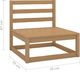 vidaXL 3-osobowa sofa ogrodowa, miodowy brąz, lite drewno sosnowe 5