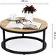 ModernHome Stolik kawowy loft nowoczesny industrialny 60 cm 4