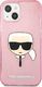 Karl Lagerfeld Karl Lagerfeld KLHCP13SKHTUGLP iPhone 13 mini 5,4" różowy/pink hardcase Glitter Karl`s Head 3