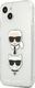 Karl Lagerfeld Karl Lagerfeld KLHCP13SKCTUGLS iPhone 13 mini 5,4" srebrny/silver hardcase Glitter Karl`s & Choupette 1