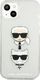 Karl Lagerfeld Karl Lagerfeld KLHCP13SKCTUGLS iPhone 13 mini 5,4" srebrny/silver hardcase Glitter Karl`s & Choupette 2