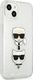 Karl Lagerfeld Karl Lagerfeld KLHCP13SKCTUGLS iPhone 13 mini 5,4" srebrny/silver hardcase Glitter Karl`s & Choupette 3