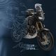 Topslang Koszulka motocyklowa z motocyklem na motor Honda Africa Twin męska granatowa REGULAR XL 1